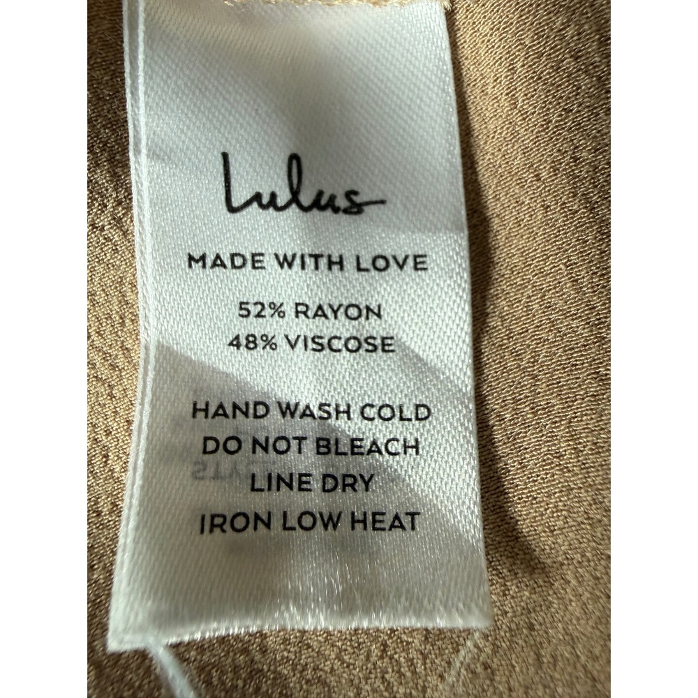 Lulus Champagne Halter Maxi Dress Open Back Formal Size M - Picture 4 of 6